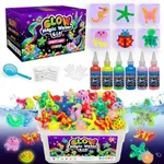 Kiditos Glow in The Dark Magic Water Elf Toy Kit, Magic Aqua Fairy Water Gel Kit with 6 Glow Colors and 6 Molds. Christmas Gifts, Birthday Gifts, Party Favors, Arts & Crafts DIY STEM Kits for Kids