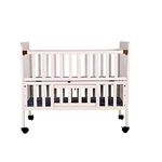 Arcedo Multifunctional Baby Cot, Baby Wooden Cot, Baby Bed/Swing, Convertible Baby Cot with 4 Adjustable, Wheels, Mosquito Net | New Born Baby Cradle Crib Cot | Baby Crib for 0 to 15 Years (White)