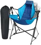 Wise Owl Outfitters Ultimate Comfort Camping Hammock Chair - Adjustable Height, Backrest, and Padded Seat - Perfect for Short & Tall Adventurers - Blue