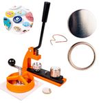 eBadges 25mm Badge Maker Kit with 500 Badges | UK Made Metal Badge Machine, Circle Cutter & Board | Interchangeable Dies 38, 45, 58, 77mm | Make Your Own Badges, Magnets, Keyrings, Crafts & Gifts