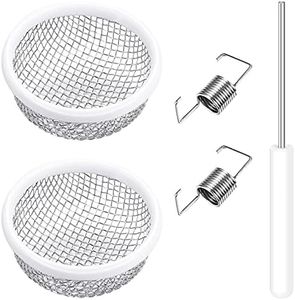 2 Pieces Flying Insect Screen RV Furnace Vent Cover RV Water Heater Vent Cover 2.8 Inches Stainless Steel Mesh with Installation Tool and Silicone Rubber for RV Refrigerator Vents RV Water Heater