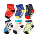 Mee Mee Cotton socks for baby | Anit - Skid, Soft, Colourful Prints For 12-24 Months (Pack of 6)