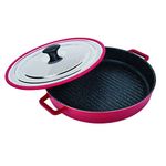 Masterpan Non Stick Grill Pan/Griddle Pan 30cm | Cast Cookware | Great for Steak Pan, Fish | BBQ Pan, Induction Pan, Camping Frying Pan, Skillet Pan | Oven Safe NonStick Pan | Induction Griddle Pans