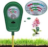 3-in-1 Soil Test Kit, Soil Moisture Meter/Soil ph Meter/Fertility Soil Tester, Soil Hygrometer for Garden, Farm, Plant, Outdoor, Indoor, Lawn Care Moisture Meter for Hous Plants (No Battery Needed)