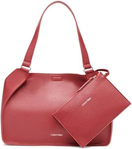 Calvin Klein Estelle Novelty Satchel, Bloodstone, One Size
