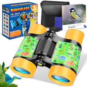 Dromlag Kids Binoculars for 3-9 Year Old Boys: Bird Watching, Dinosaurs, Outdoor Garden Activities - Easter Birthday Gift