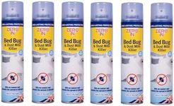 SK INFINITY | Zero In Bed Bug & Dust Mite Killer | Long-Lasting Protection for Over 2 weeks Treats Mattresses, Beds and Furniture | Ready-To-Use Child & Pet Safe Bug Killer Spray- 300 ml (Pack of 6)
