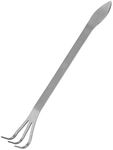 Stainless Steel Root Rake 3-Prong Loosen Soil Bonsai Tree Tools with Ergonomic Handle for Outdoor