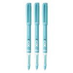 Hauser Germany Inx Xo Liquid Ink Fountain Pen Blister Pack | Smooth Round Nib With Iridium Tip | Free 4 Pieces X-Large Jumbo Cartridges | Unique Liquid Ink Sysyem | Blue Ink, Pack Of 3