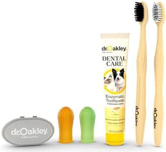 Dr. Oakley Total Dental Care Kit for Dogs & Cats: Chicken Flavor -Toothpaste, Brushes, and Case, Natural