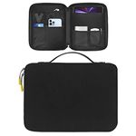 Classycoo 9-11 inch Tablet Sleeve Bag Carrying case with Storage Pockets for iPad 10.2 2019-2021, iPad Pro 11 2018-2021, iPad Air 4 10.9 2020, Galaxy Tab A7 10.4 2020, Tablet Protective Bag Black