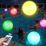 AMENON 4 Pack LED Beach Balls, Pool