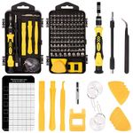 BLOSTM 120 in 1 Precision Screwdriver Set - Magnetic Screwdriver Kit DIY Repair for iPhone, Laptop, PC, Watch, Glasses and Other Electronics - PC Tool Kit Including Magnetic Memory Mat & Storage Case