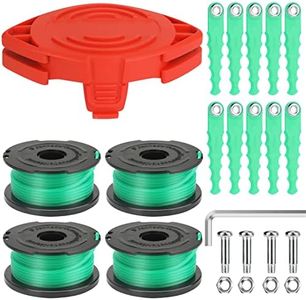 Eyoloty SF-080 Polycarbonate Replacement Head Blades & Trimmer Spool Compatible with Black Decker GH3000 GH3000R LST540 LST540B Weed Eater,SF-080-BKP 20Ft 0.080" Auto Feed Line with Part (24-Pack)