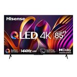 Hisense 85QD7N-85 inch QLED 4K Google TV with Quantum Dot Colour Technology, 144Hz Refresh Rate, 4K AI Upscaler, Total HDR Solution, AI Sports Mode, HDR10/HDR10+/HLG, Game Mode PRO