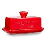 Sheffield Home Red Butter Dish with