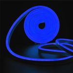 DOJI neon Light Waterproof led Strip Lights,flexibla neon Lights for Decoration | neon Strip Light for Customized Name | Rope Light for Outdoor,Indoor (Blue, 2 Meter)