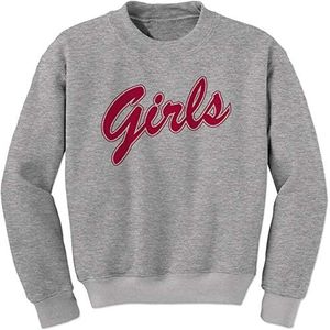 FerociTees Crew Friends Shirt That Says Girls (Red) Adult XX-Large Heather Grey