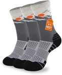 Pioneer Camp Merino Wool Hiking Socks for Men & Women Cozy Running Socks Cushioned Breathable Athletic Work Hunting - 3 Pairs