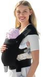 GROWNSY Baby Carrier Newborn to Toddler, Cozy Baby Wraps Carrier, Ergonomic Baby Carrier with Head Support, Black