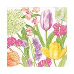 Caspari Spring Flower Show Luncheon Napkins - 20 Per Package