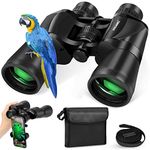 Binoculars for Adults,20 x 50 High Power Binoculars for Adult,Waterproof Binoculars Professional with Porro BAK4 Prism Len Multilayer-Coated Lenses for Hunting Concert,Theater