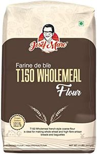 JOSEF MARC Farine De Bl'e T150 Whole Meal Flour, 2 LBS (907g) - Unbleached & High Protein Flour, Fine Ground Whole Wheat Flour, Unbleached Wheat Flour & High Protein Wheat Flour