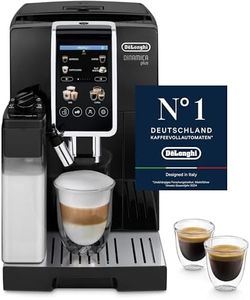 De'Longhi Dinamica Plus ECAM382.70.B, Kaffeevollautomat für Kaffeebohnen, Cappuccino-Maschine mit LatteCrema Hot, Espresso-Maschine mit 18 Rezepten, 3,5-Zoll TFT-Display, 1450W, Schwarz