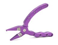 CRAZY SHARK Portable Mini Aluminum Flying Fishing Pliers For Cutting Braid Line Remove Hooks with Sheath and Lanyard 4.5in