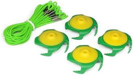 Tee Claw Golf Training Aid Kit, Artificial Turf Tee Holder and Training Aid (Yellow/Green, 4-Pack)