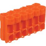 Storacell by Powerpax AA Battery Storage Caddy, Orange, Holds 12 Batteries (Not Included)