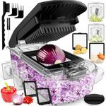 Fullstar The Original Pro Chopper - Vegetable Chopper and Spiralizer, Food Chopper with Container, Fruit Slicer, Kitchen Gadgets & Gifts, Home Essentials (4 in 1, Clear)