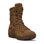 TACTICAL RESEARCH Khyber TR550 8” Army OCP ACU Lightweight Hot Weather Mountain Hybrid Combat Boots For Men - Coyote Brown Cattlehide Leather and Nylon Military Boots, Coyote, 6.5