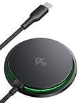 INIU Magnetic Wireless Charger, Qi2 Certified 15W Fast Mag-Safe Wireless Charging Pad with Cooling Fan & LED Light, for iPhone 17 16 15 14 13 12 Series, AirPods, and More (Adapter Not Included)