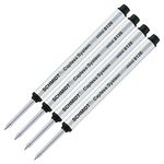 Lanier Refill Combo Pack - 4 Schmidt 8126Mini Capless System Rollerball Refill Black Fine Tip