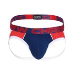 Andrew Christian Mens Underwear SHOW-IT® RETRO POP MESH FRAME JOCK Navy - Blue - 1 x SIZE L