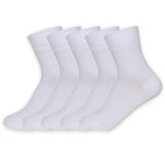 Supersox Unisex Kid's Ankle White School Cotton Socks For Boys & Girls - Breathable Combed Cotton - Sweat Absorbent - Anti Odour With All Day Comfort - Pack Of 5 (White, Ankle Length)