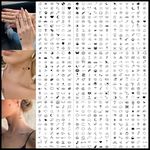 CHARLENT 594 Pcs Tiny Small Temporary Tattoos for Women Men Finger Hands, Mini Fake Tattoos for Adult Finger Neck Body