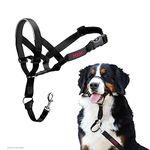 HALTI Headcollar - to Stop Your Dog Pulling on The Leash. Adjustable, Reflective and Lightweight, with Padded Nose Band. Dog Training Anti-Pull Collar for Large Dogs (Size 4, Black)