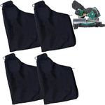 4 PACK Black Dust Collection Bag for Miter Saw 255 Model, Adjustable Stand Dust Collector Bags with Zipper and Wired for Tank Belt Sander, Edge Planer, Diagonal Saw Saw Miter Saw Accessories