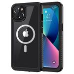 Lanhiem for iPhone 13 Magnetic Case, IP68 Waterproof Dustproof Shockproof Case with Built-in Screen/Lens Protector Compatible with Magsafe, Full Body Sealed Rugged Protective Phone Case