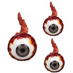 nezababycos Halloween Eyeballs Craft Latex Fake Eye Balls Realistic Scary Bloody Eyeballs Decoration Props (3 PCS)