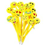 WAIZHIUA 24Pcs Novelty Emoticon Pen Cute Plush Emoticon Ballpoint Pen Stationery Gift for Kids Children Birthday Party Bag Filler Party Favour