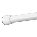 78672 Shower Curtain Rail, Long Tension Rod with No Drilling, Telescopic Shower Curtain Pole for Bathroom and Shower, White, 127 - 221 cm