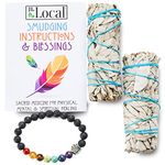 JL Local White Sage Smudge Sticks Bundles Gift Set - California Sage - Smudging & Cleansing Wands (2 Bundles)