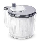 Single Serve Salad Spinner - Prep Lettuce Spinner and Dryer With Measuring Cup - Collander with Fruit and Vegetable Washing Basket Bowl - Great Fruit and Vegetable Washer By ABDfamily