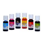 PAPILON FOOD FLAVOURS & COLOURS Yellow, Blue, Green, Pink, Black, Super Red LIQUID FOOD COLOUR PACK OF 6BOTTLES 20ML EACH