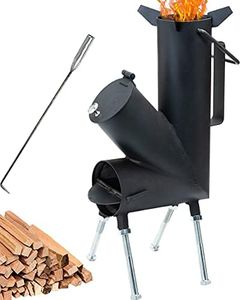 TAFEIDA ROCKET STOVE is the perfect wood stove. A portable wood-burning camping stove with a fire poker. For camping gear & survival gear, backyard cooking. Camping grill, outdoor events. (Elite)