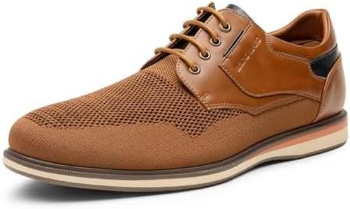 Bruno Marc Men's Mesh Casual Dress Shoes Breathable Oxfords Sneakers LG19008M-2,Size 13,Brown-2,SBOX2409M