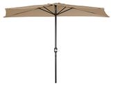 Trademark Innovations 9-Feet Patio Half Umbrella by (Tan)